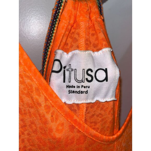 PITUSA Grecian V Neckline  Sleveless Women's  Maxi Dress Size M Tangerine - Picture 6 of 11